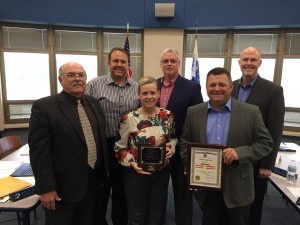 School Board receiving an award